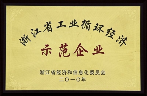 浙江省工業(yè)循環(huán)經(jīng)濟(jì)示范企業(yè)